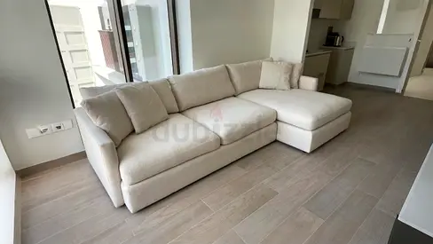 Selling Crate And Barrel Lounge Deep L Shape Sofa Beige