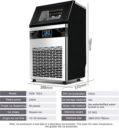 Ice Maker Machine,220W Self-Cleaning Ice Maker, Advanced LCD Panel W/Clear Indicators,120