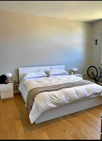 Ikea king size bed with mattress and storage drawers