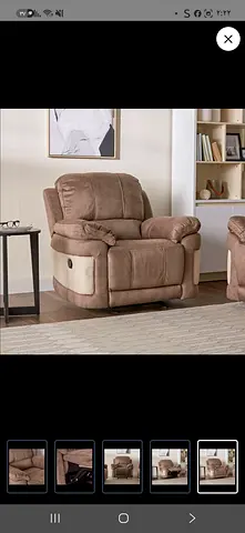 Comfortable Brown Recliner Armchair - Single Seater