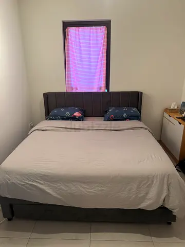 Bed with mattress
