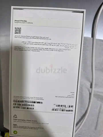 iPhone 17 pro max 1TB silver