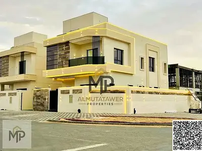 Luxury corner villa for sale in Ajman | Two floors + roof | Prime strategic location | Price includes registration and ownership fees | Freehold owner