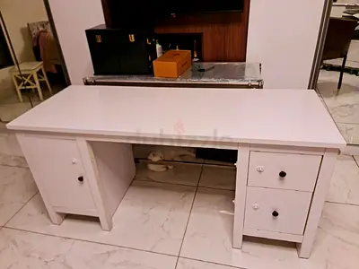 Ikea Hemnes desk (Stain white) size: 155X65cms