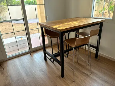Solid wood high table