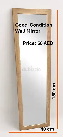 Full Length Wooden Frame Wall Mirror – 150 cm