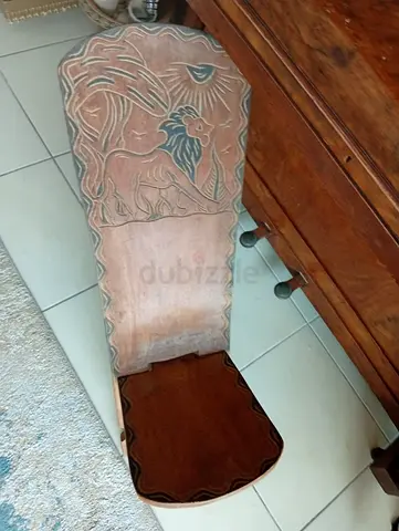 African handcrafted wooden palaver chair
