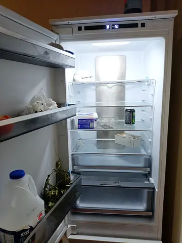 Small built-in freezer with three drawers - used, working