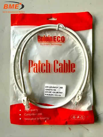 CAT6 UTP FULL COPPER PATCH CORD 1M LIGHT GREY BOLEIN