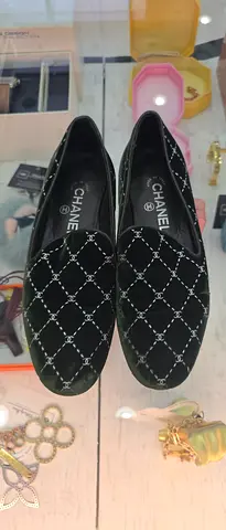Black Chanel Quilted Leather Loafers - Size Unspecified