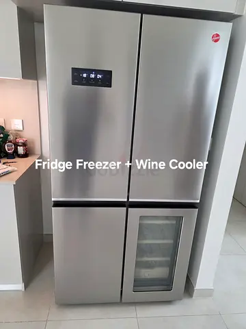Hoover Fridge Freezer + Wine Cooler 4 Door latest model same like new