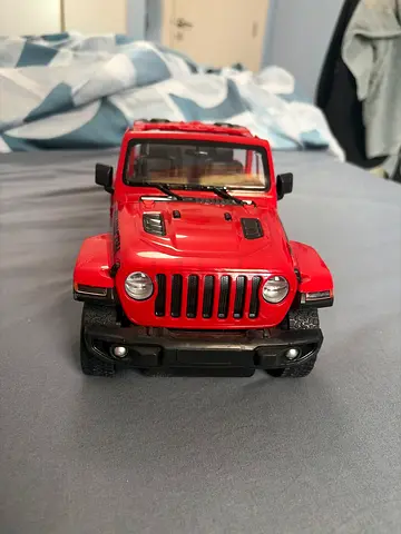 Red Jeep Wrangler RC car