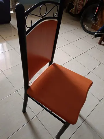 Wood and Metal Dining Chair — Good Condition