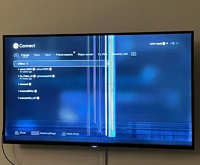 50 inch LED TV with cracked screen - needs repair