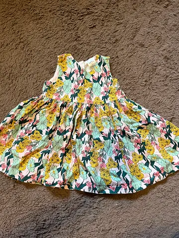 Baby Berry Floral summer dress, 6-12 months (lightweight, flowy)