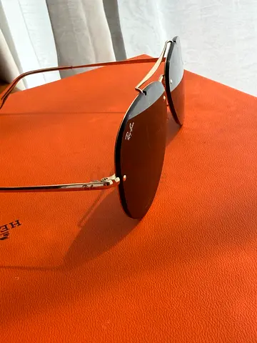 Ray-Ban Brown Lens Rimless Sunglasses - Great Condition
