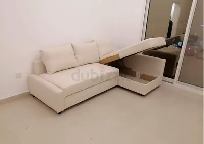 Comfortable L-Shaped Sofa Bed with Integrated Storage