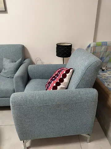 URGENT SALE! Light grey upholstered armchair - good condition