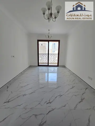 📢 **For Annual Rent – ​​Al Qasimia | Al Mahatta** 🏡 **2-Bedroom + Hall Apartment – ​​Brand New (First Occupant)** with **1 Month Free** and a balco
