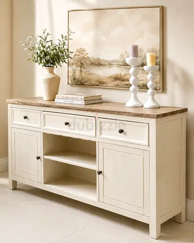 Cream Farmhouse Sideboard / Buffet Cabinet – Abu Dhabi