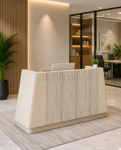 Modern Small Reception Desk – Quad Color Reception Counter