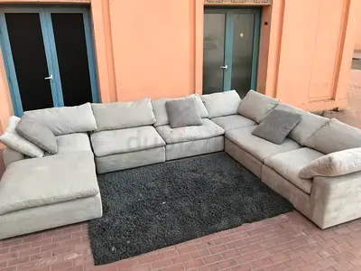Comfortable Pan Home Corner Sofa feather 🪶 filled Sofa without footst