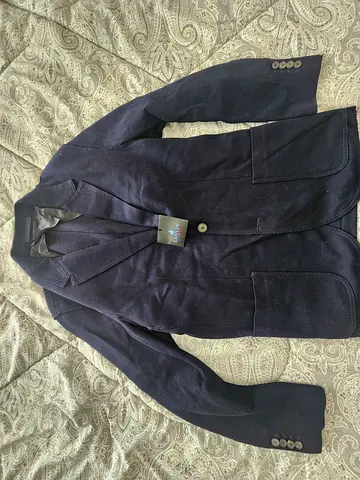 New Lanvin Paris Unstructured Jersey Cotton Blazer – Navy Blue (Size EU 52 / NWT)