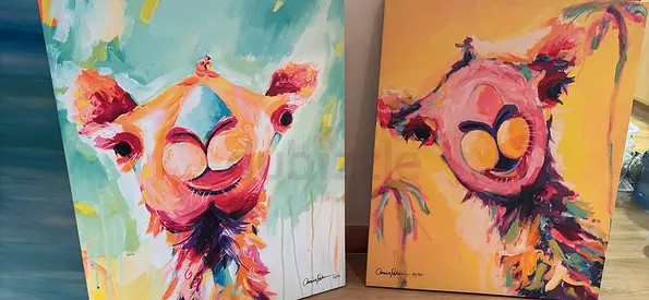 Framed camel original artwork - Certificate of Authenticity from Gallery One