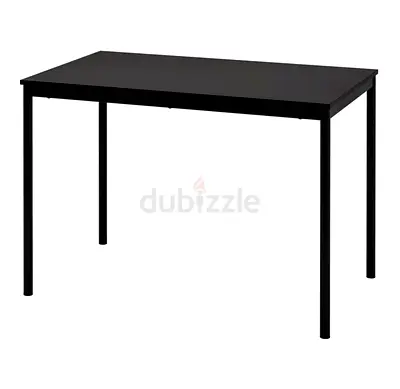 Black rectangular dining/office table - simple modern design