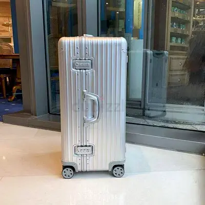 Silver big size luggage