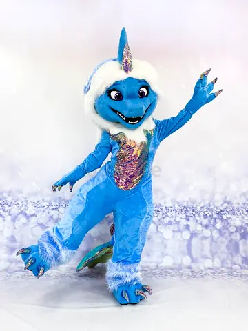 Blue Dragon Sisu Full Jumpsuit Costume with Head, Shoes & Gloves - Used