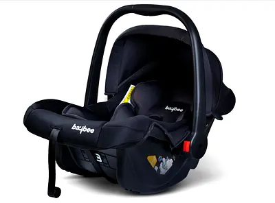 Baybee 3-in-1 Infant Carry Cot & Car Seat with Canopy (Black) - Excellent Condition