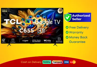 TCL 43 inch TV  Smart QLED - 4K - 60Hz  -  Brand New |  Warranty | FREE Delivery |