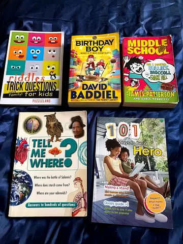 Young Teen Books — 5 Titles (Middle School, Tell Me Where?, 101 Ways to Be a Hero, More)