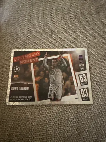Ronaldinho  'Legendary Moment' UEFA collectible trading card