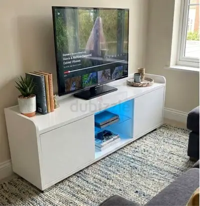 Modern White TV Stand
