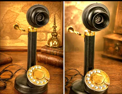 Vintage Brass Rotary Phone - A Timeless Collectible