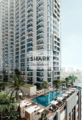 Own an apartment with a full view of Ajman Creek | 2 bedrooms and a living room, 1685 sq ft | Only