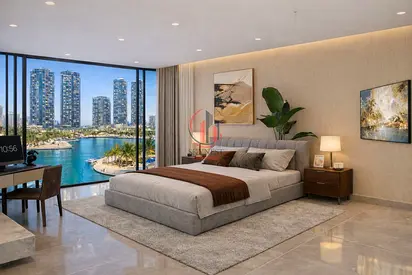 فرصة سكنية واستثمارية مميزة في عجمان | شقة 3 غرف مفروشة بالكامل بإطلالة لاجون مفتوحة وخصم كاش 30%