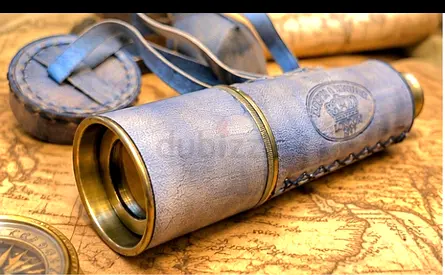 Rare vintage Kelvin and Hughes full leather telescope 43 cms big with 2km range from london for sale