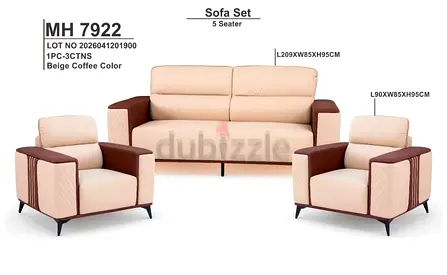 Premium Quality Leather 5 Seatr Office Sofa Set