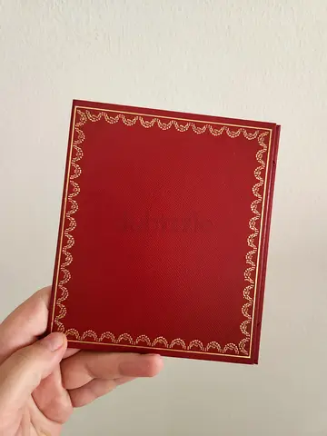 Authentic Cartier Red Leather Certificate / Guarantee Booklet Holder