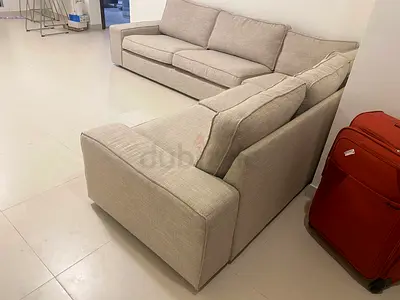 Comfortable Ikea Kivik Corner Shape Sofa Beige