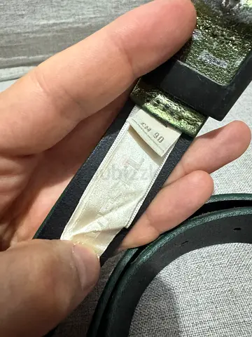Diesel Black leather belt with metal