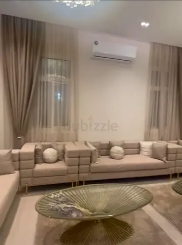 Light beige modular sofa set with cushions - good condition