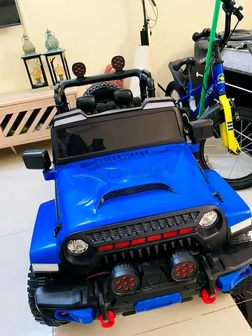 Blue Electric Ride-On Jeep for Kids - Good Condition