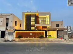 Elegantly designed and luxuriously finished villa in Al Bahia, two floors and a rooftop with a priva