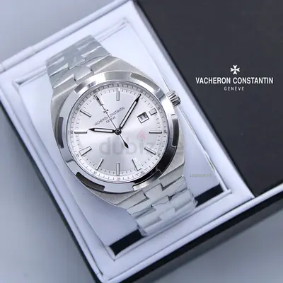 Vacheron Constantin Overseas Automatic Steel Master Quality Watch - Silver Dial, Date