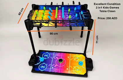 2-in-1 Kids Foosball & Air Hockey Games Table