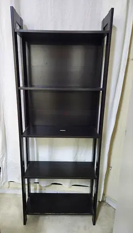Tall Dark Wooden Shelf Bookcase / Storage Shelf 62 x 165 cm